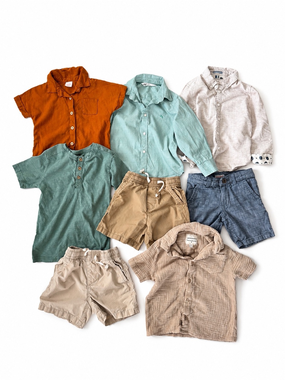 GAP Tommy Bahama Neutral Colors Boys Bundle 4-5Y Shirts Shorts Client Closet